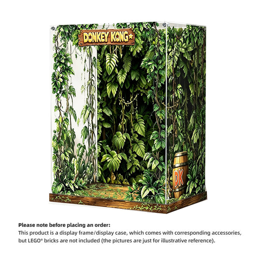 360° Full‑View Display Case for LEGO® 72051 Donkey Kong™ Arcade