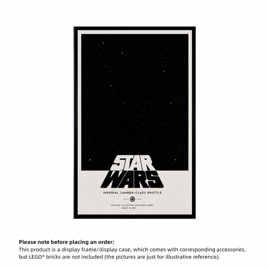 Wall Display Frame for LEGO® Star Wars™ Imperial Lambda-Class Shuttle 75459 (Model Not Included)