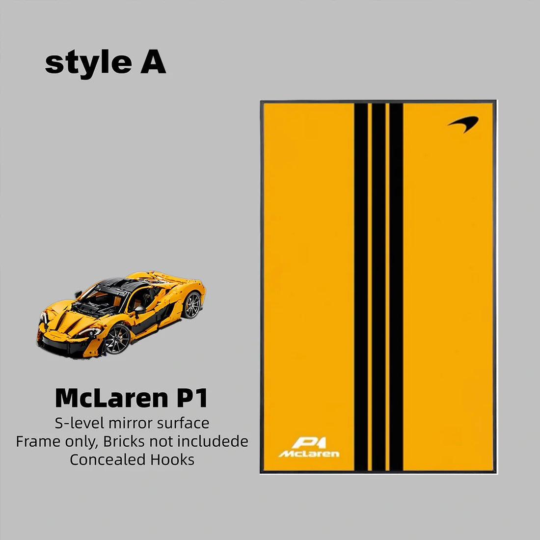 CAR DISPLAY FRAME FOR LEGO® TECHNIC™ MCLAREN P1 42172(Model Not Included)
