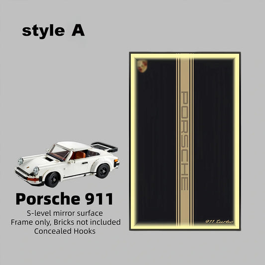 Wall Display Frame for LEGO® ICONS Porsche 911 10295(Model Not Included)