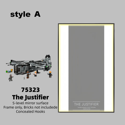 Wall Display Frame For LEGO® STAR WARS 75323 The Justifier™(Model Not Included)