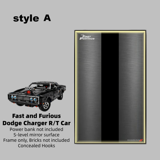 Wall Display Frames For LEGO Technic Fast and Furious Dodge Charger R/T Car 42231(Model not included)