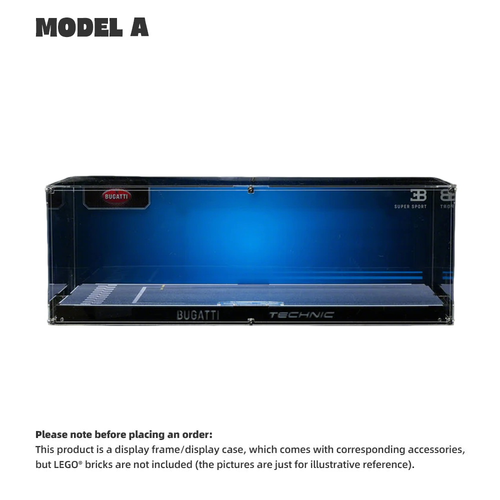 【PREMIUM】Display Case For LEGO® Bugatti Chiron 42083 Ultra-high Translucent Acrylic