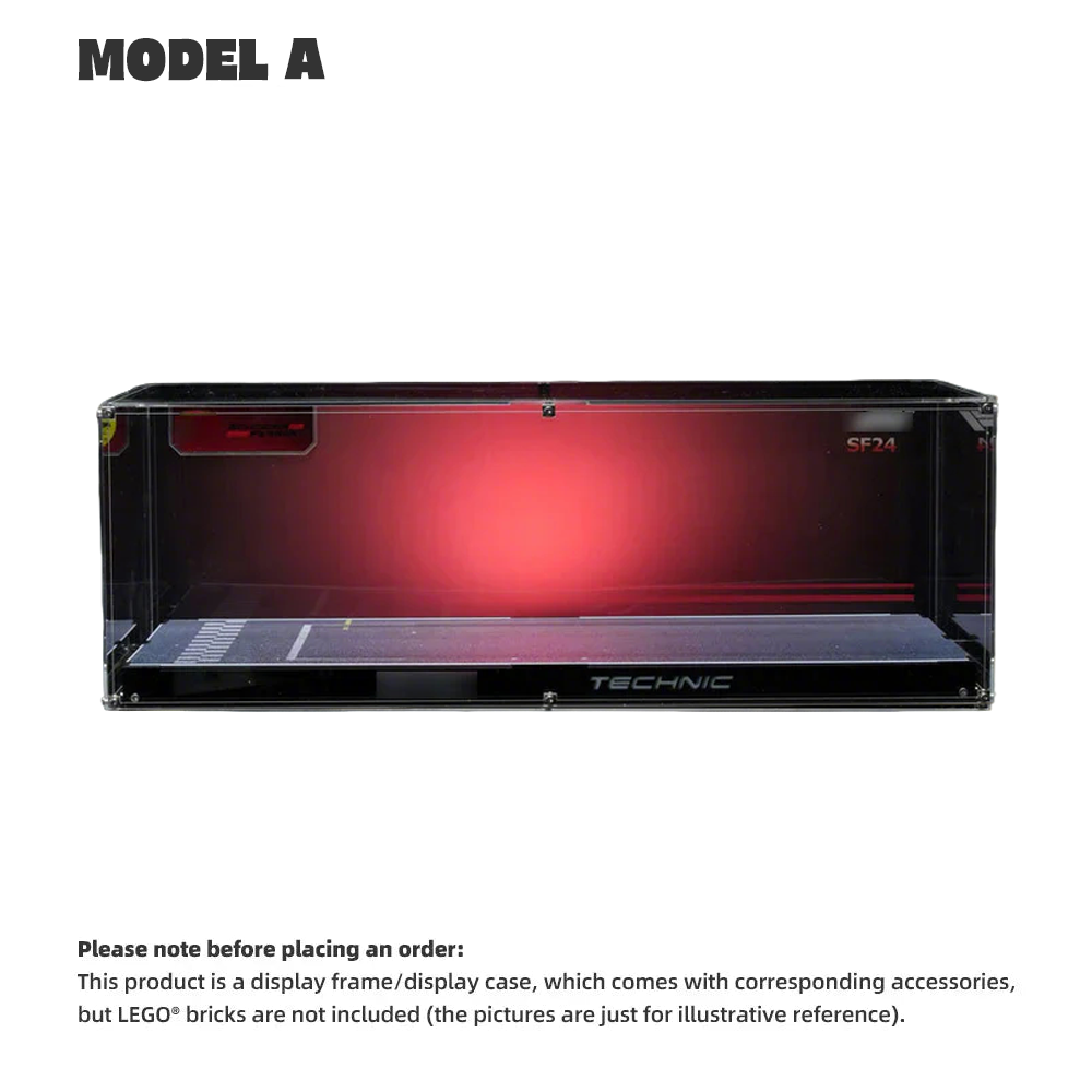 【PREMIUM】DISPLAY CASE FOR LEGO® FERRARI F1 SF-24 42207 ULTRA-HIGH TRANSLUCENT ACRYLIC.