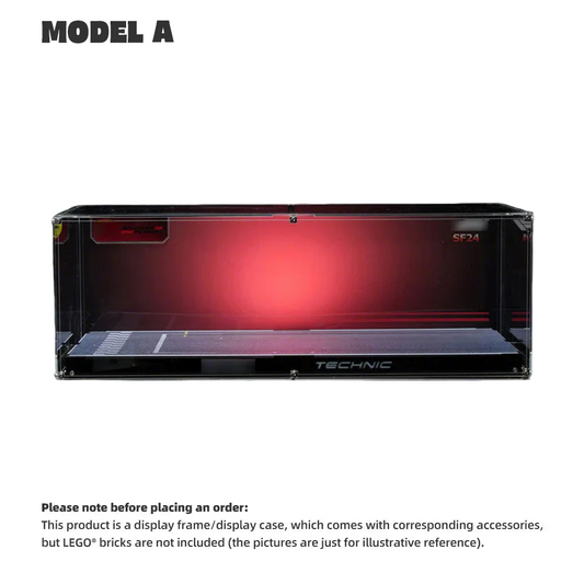 【PREMIUM】DISPLAY CASE FOR LEGO® FERRARI F1 SF-24 42207 ULTRA-HIGH TRANSLUCENT ACRYLIC.