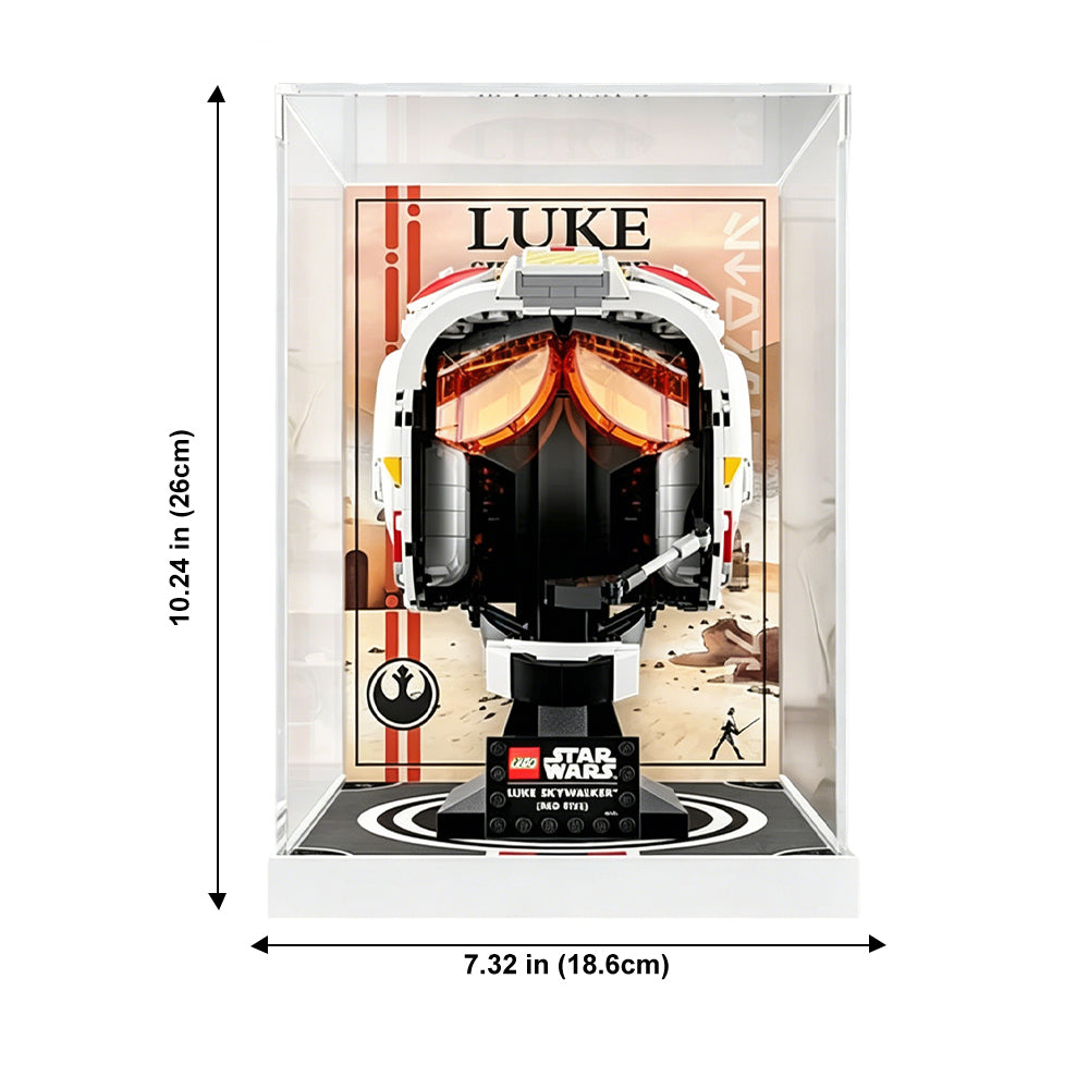 Display Case for LEGO® Star Wars™ Luke Skywalker™ (Red Five) Helmet – Set 75327