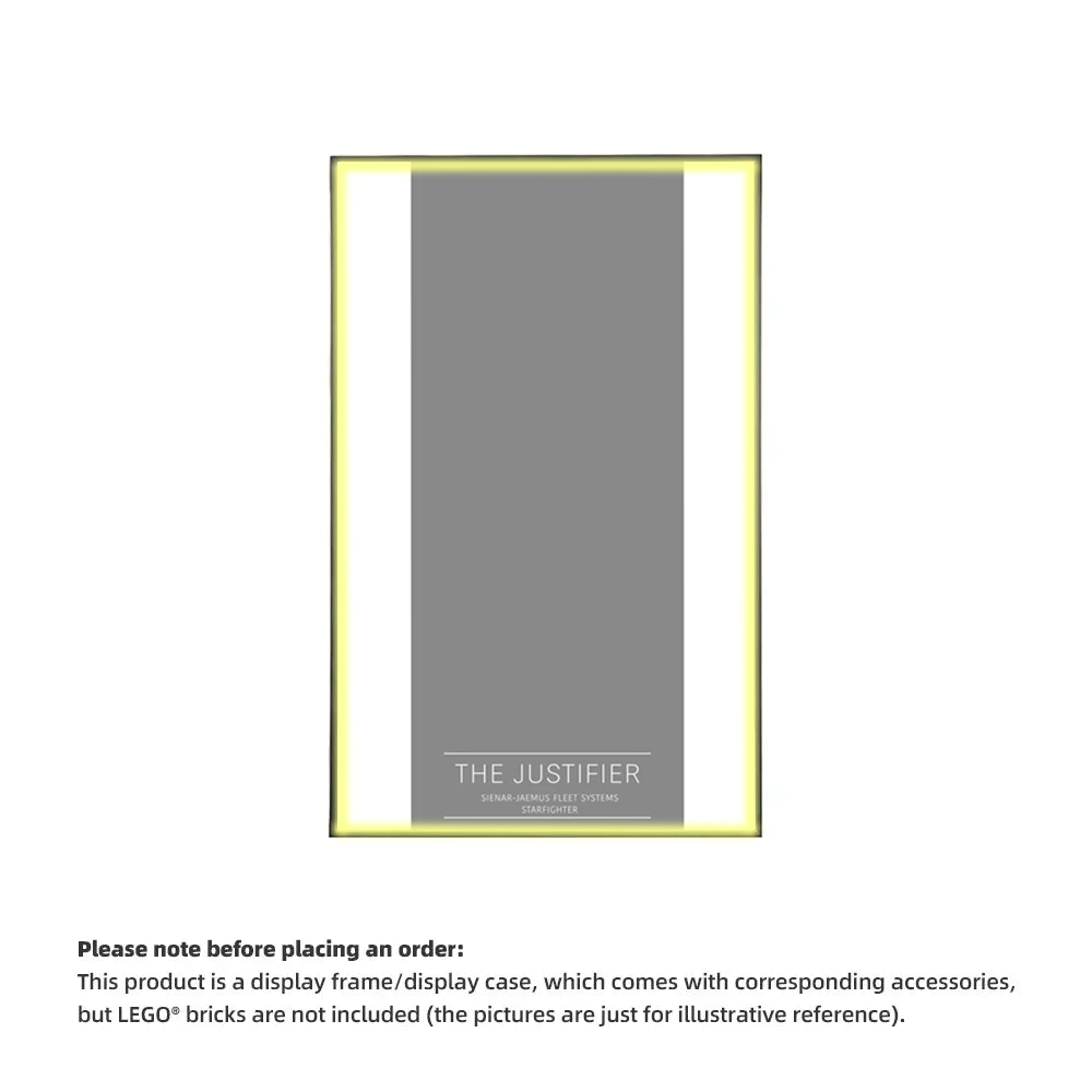 Wall Display Frame For LEGO® STAR WARS 75323 The Justifier™(Model Not Included)