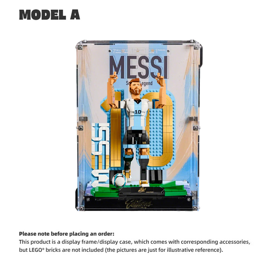 【PREMIUM】 DISPLAY CASE FOR LEGO EDITIONS 43015 LIONEL MESSI – SOCCER LEGEND
