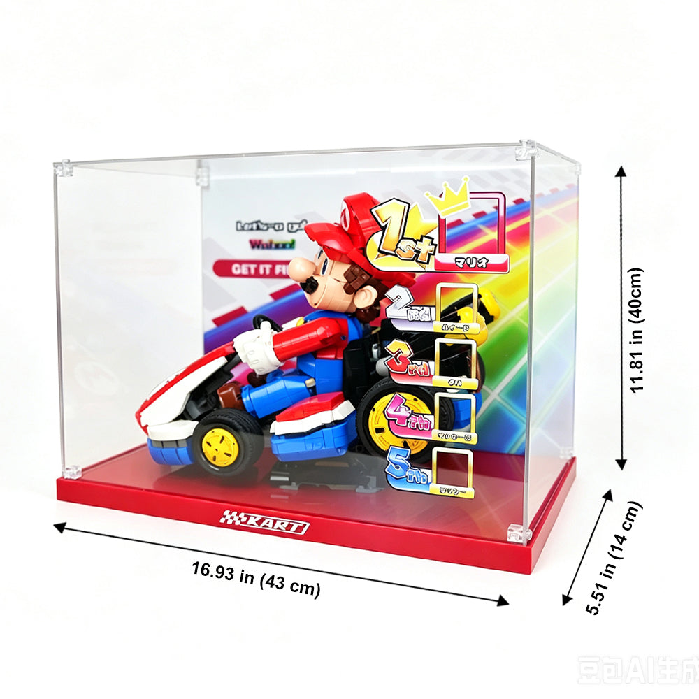 Display Case for LEGO® Mario Kart™ 72037 Mario & Standard Kart