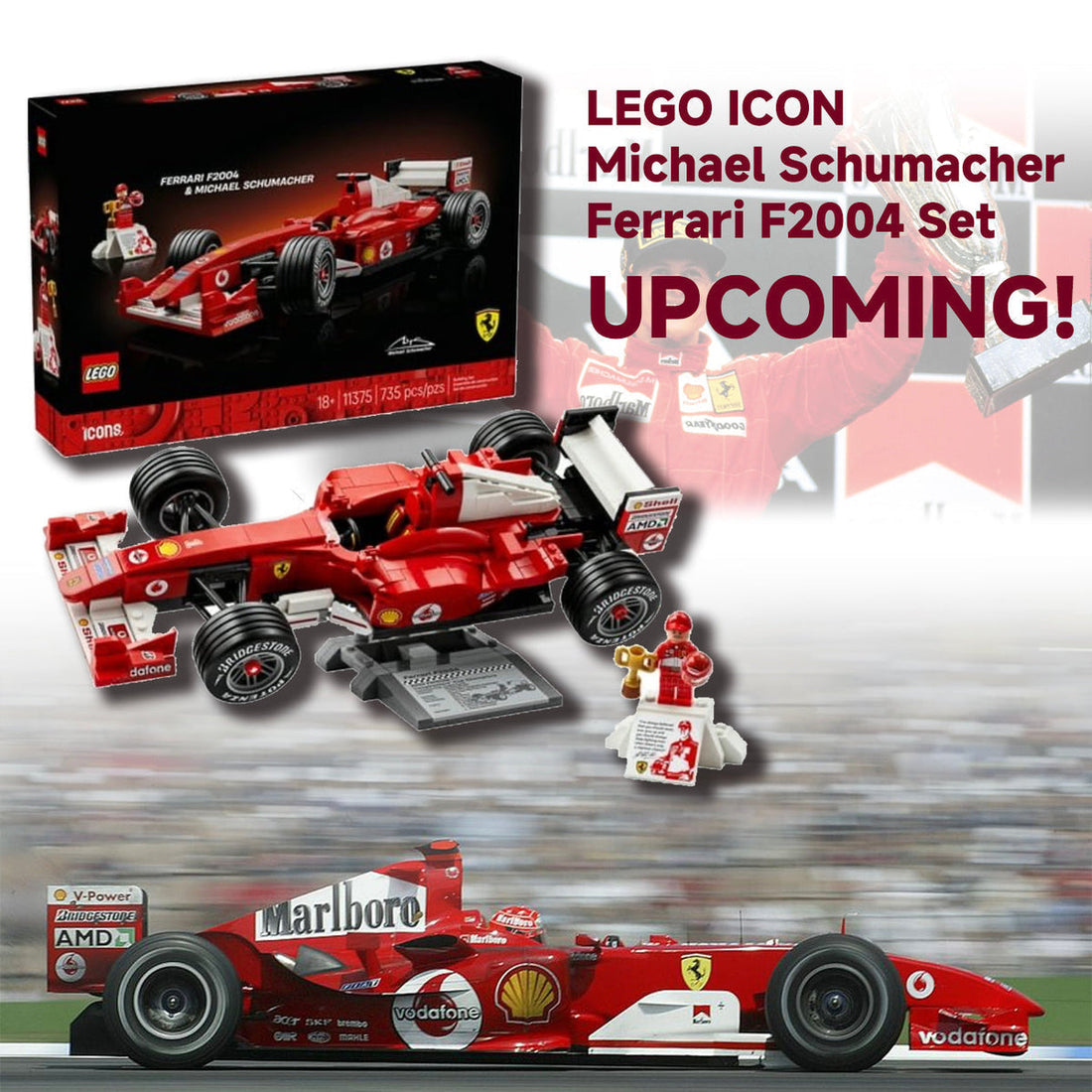 Everything you need to know about Lego Icons upcoming New Set-- Lego Michael Schumacher's Ferrari F2004!| Private Box