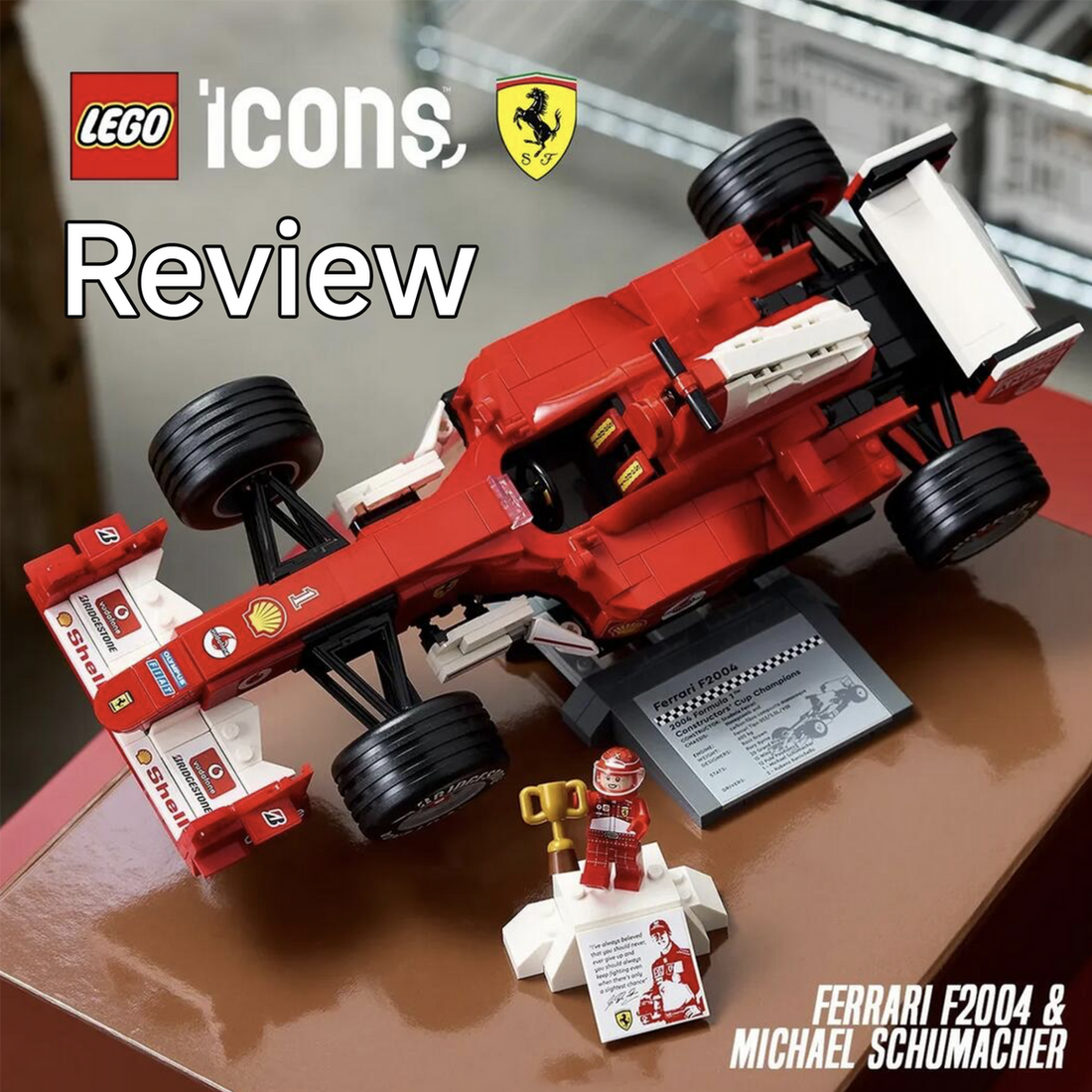 All you wanna know about LEGO Icons Ferrari F2004 &amp; Michael Schumacher (11375) Review: A Display Piece Worthy of an F1 Legend| Private Box