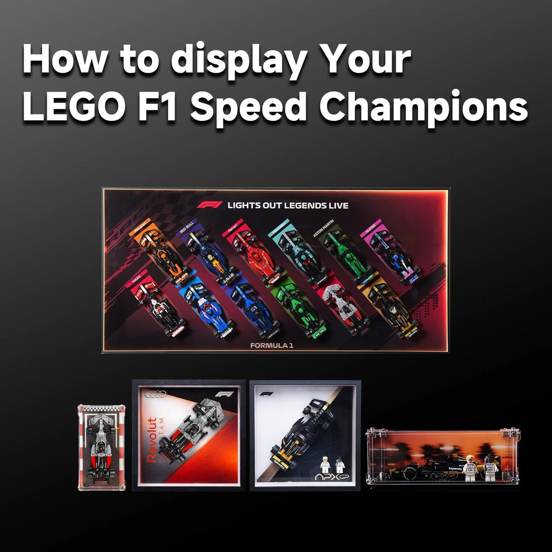 HOW TO DISPLAY LEGO SPEED CHAMPIONS F1 CARS: APX GP & AUDI R26 IDEAS| Private Box