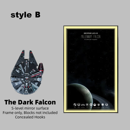 Display frame for LEGO® STAR WARS™ Dark Millennium Falcon 75389(Model Not Included)