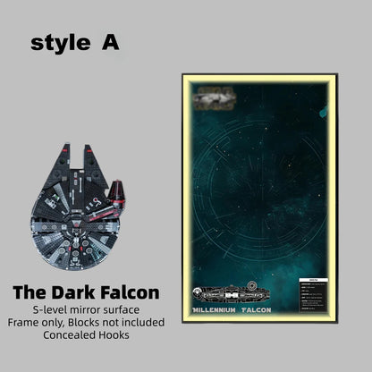 Display frame for LEGO® STAR WARS™ Dark Millennium Falcon 75389(Model Not Included)
