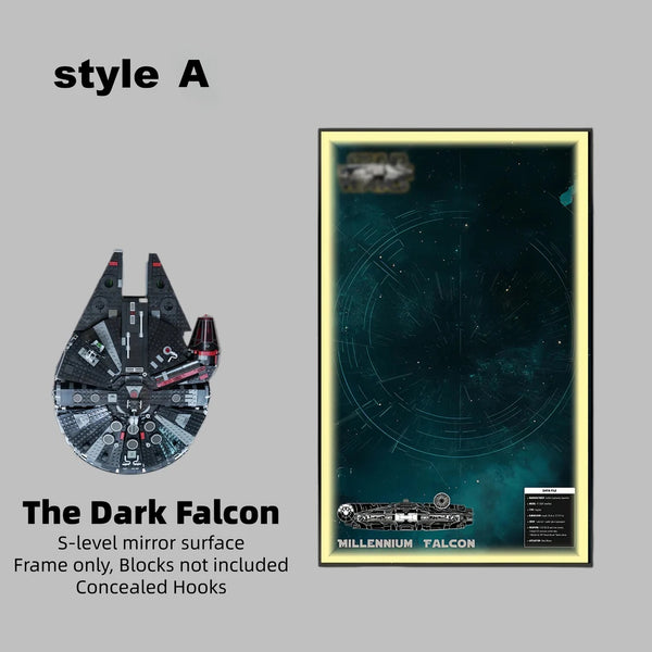 Display frame for LEGO® STAR WARS™ Dark Millennium Falcon 75389(Model Not Included)