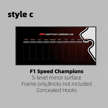 Wall Display Frame for LEGO® F1® Speed Champions F1 Cars Plus(Car not included)
