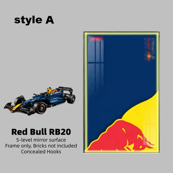 Wall Display Frame For LEGO® TECHNIC™ ORACLE RED BULL RACING RB20 F1 CAR 42206(Model Not Included)