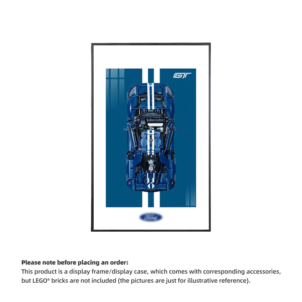 Wall Display Frame For LEGO® TECHNIC™ Ford GT 42154(Model Not Included)