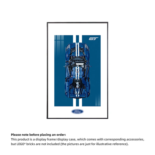 Wall Display Frame For LEGO® TECHNIC™ Ford GT 42154(Model Not Included)