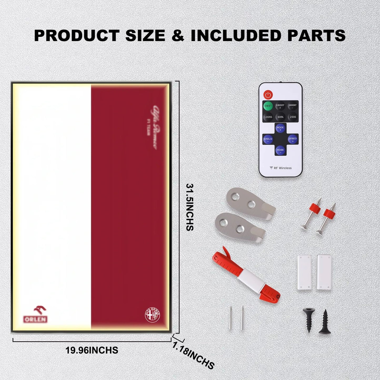 Wall Display Frame For  Alfa Romeo F1 Moc(Model Not Included)