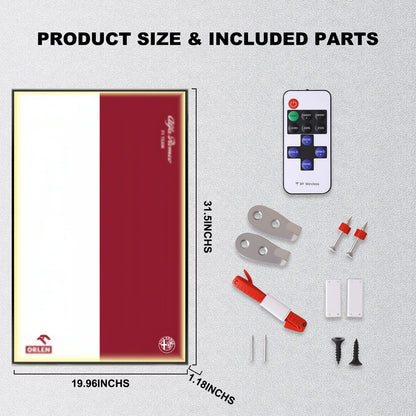 Wall Display Frame For  Alfa Romeo F1 Moc(Model Not Included)