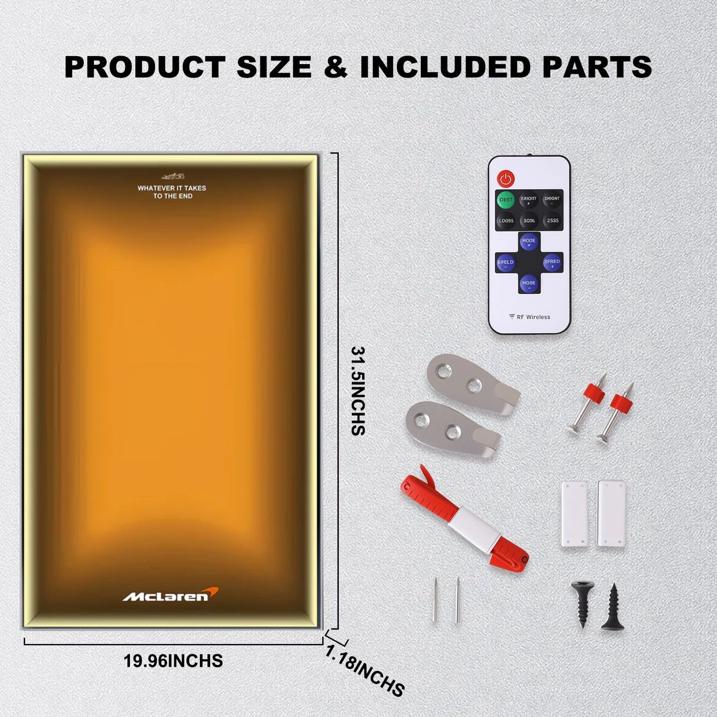 Wall Display Frame For LEGO® TECHNIC™ 42228 McLaren MCL39 F1® Car(Model Not Included)
