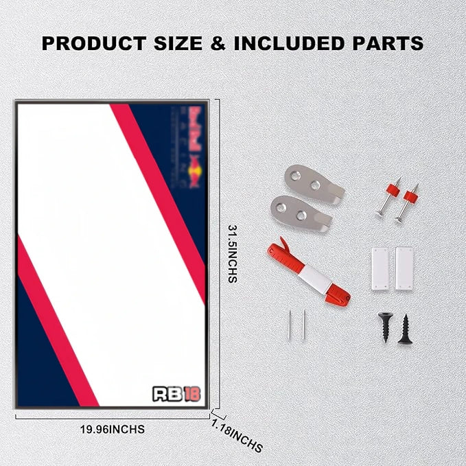 Wall Display Frame For F1 Red Bull RB18 MOC (Model not included)