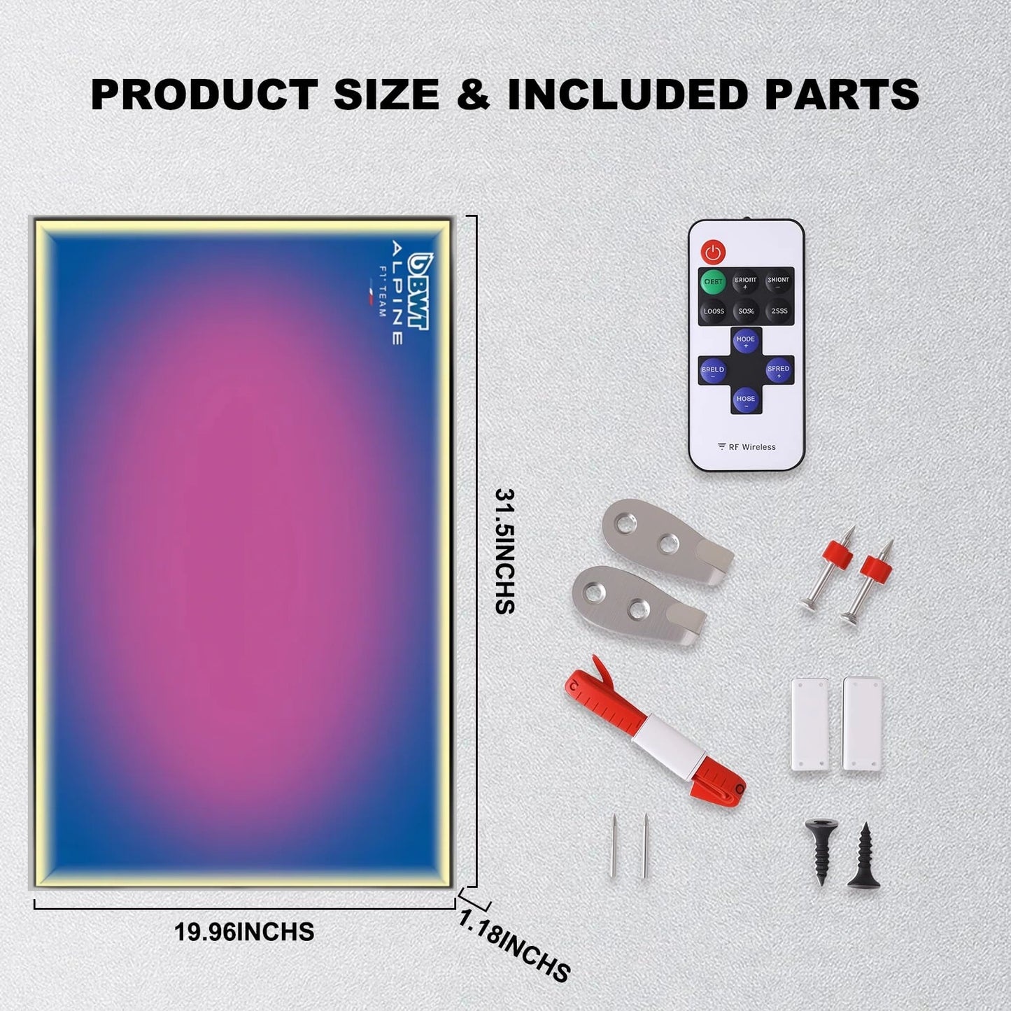 Wall Display Frame For CaDA BWT Alpine F1 A525(Model Not Included)