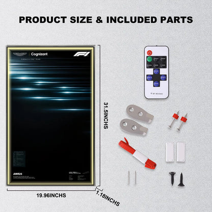 Wall Display Frame For LEGO Technic F1 42240 Aston Martin AMR25(Model not included)