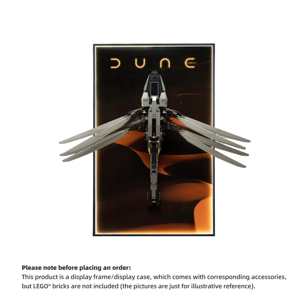 Wall Display Frame For LEGO® ICONS™ DUNE ATREIDES ROYAL ORNITHOPTER 10327(Model Not Included)