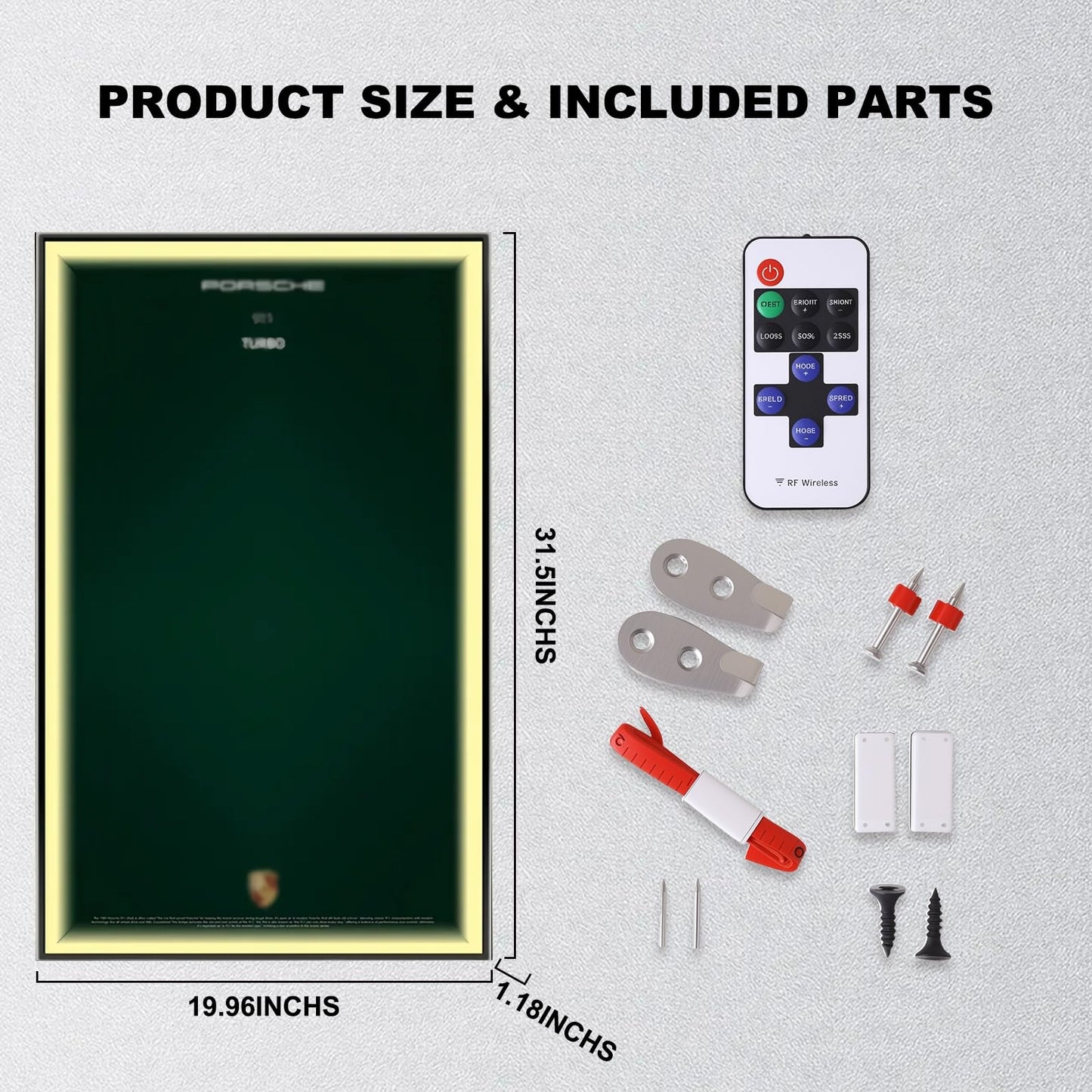 Wall Display Frame for LEGO® ICONS Porsche 911 10295(Model Not Included)