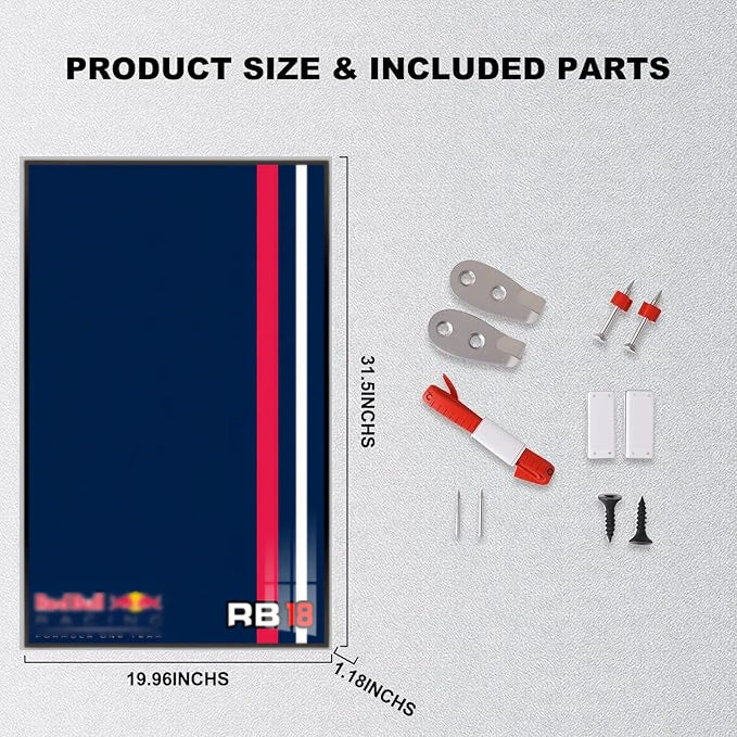 Wall Display Frame For F1 Red Bull RB18 MOC (Model not included)