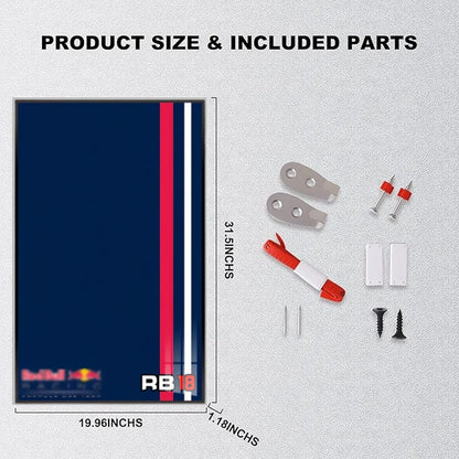 Wall Display Frame For F1 Red Bull RB18 MOC (Model not included)