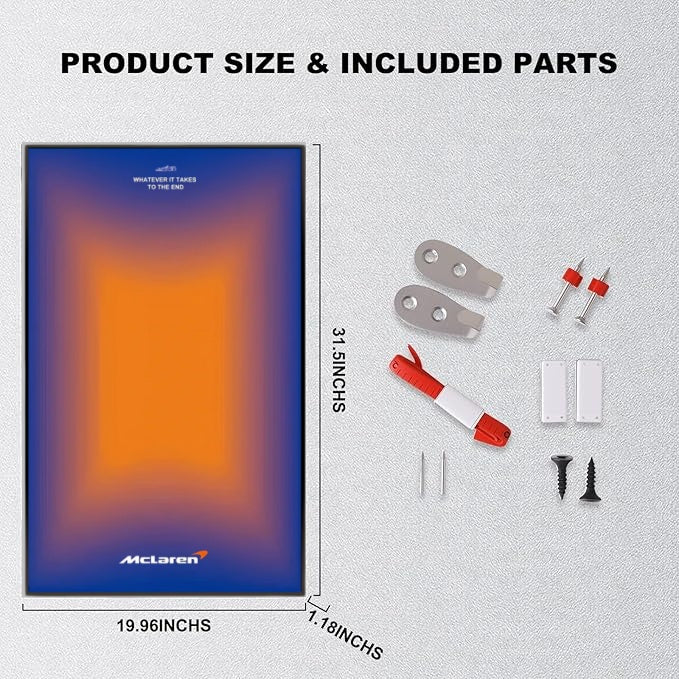 Wall Display Frame For LEGO® TECHNIC™ McLaren F1 42141 (Model Not Included)