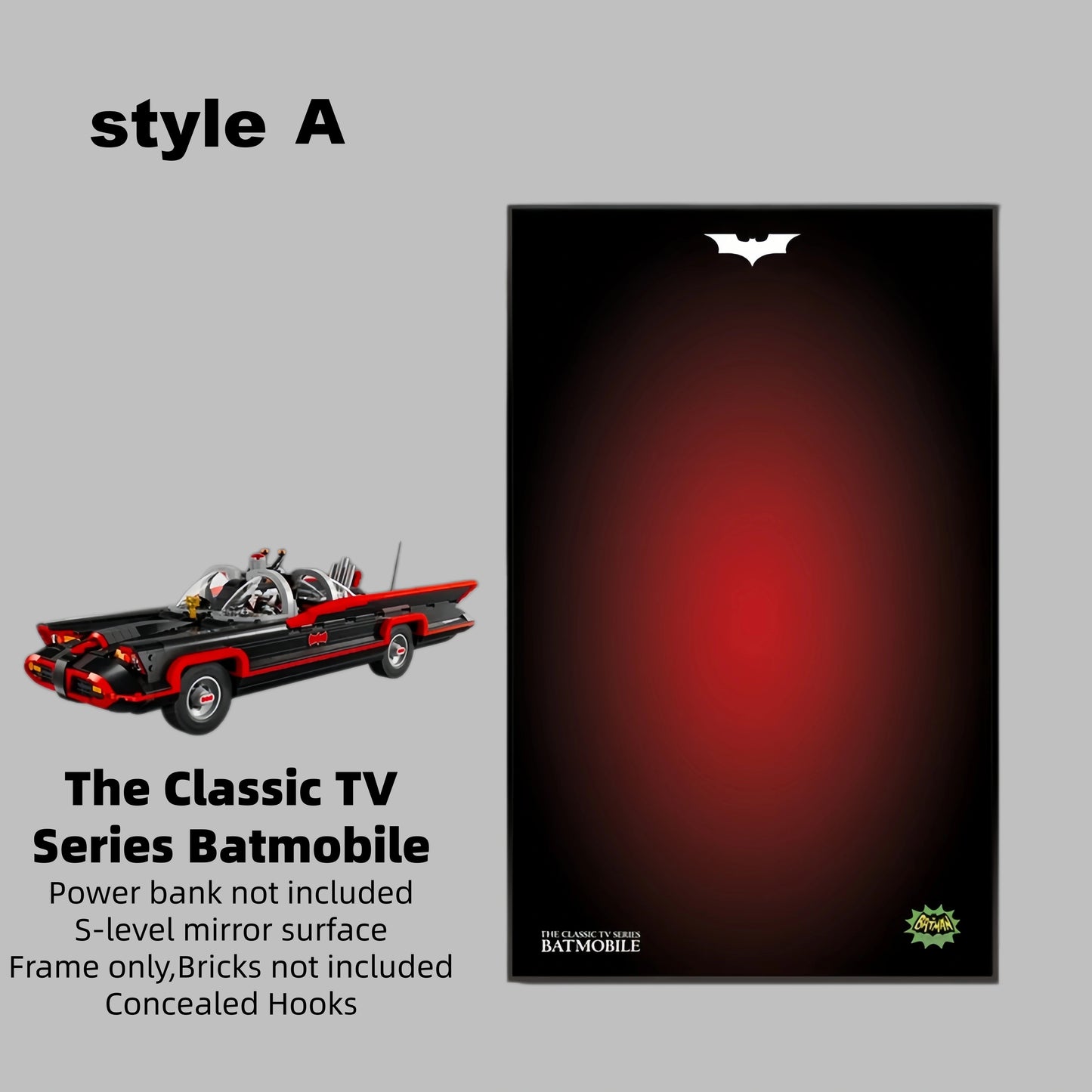 Wall Display Frame For LEGO BATMAN™ 76328 The Classic TV SERIES BATMOBILE™ (Model not included)