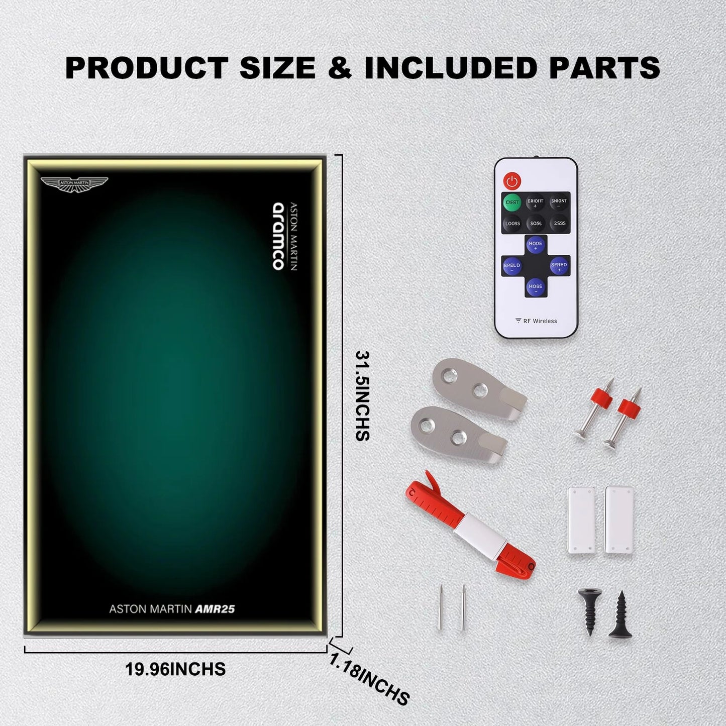 Wall Display Frame For LEGO Technic F1 42240 Aston Martin AMR25(Model not included)