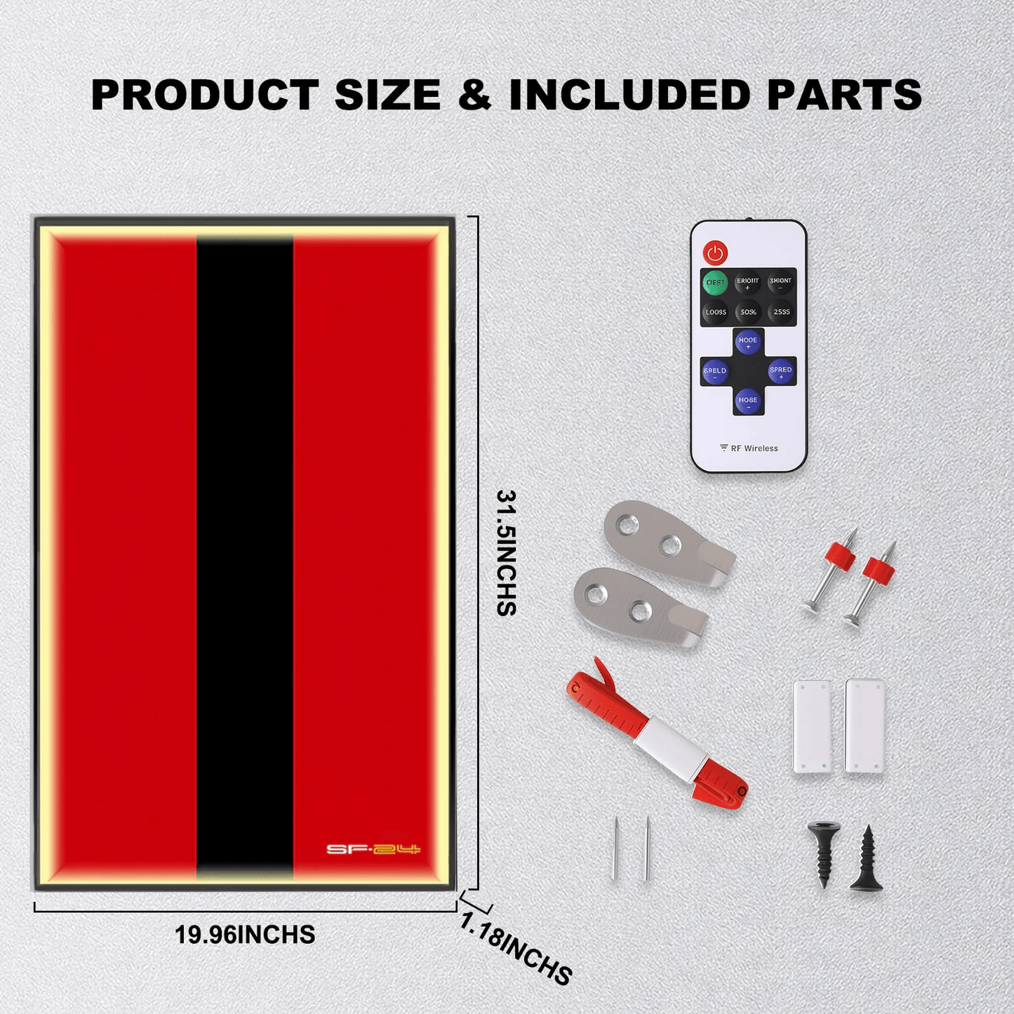 Wall Display Frame For LEGO® TECHNIC™ Ferrari F1 SF24 42207.(Model Not Included)