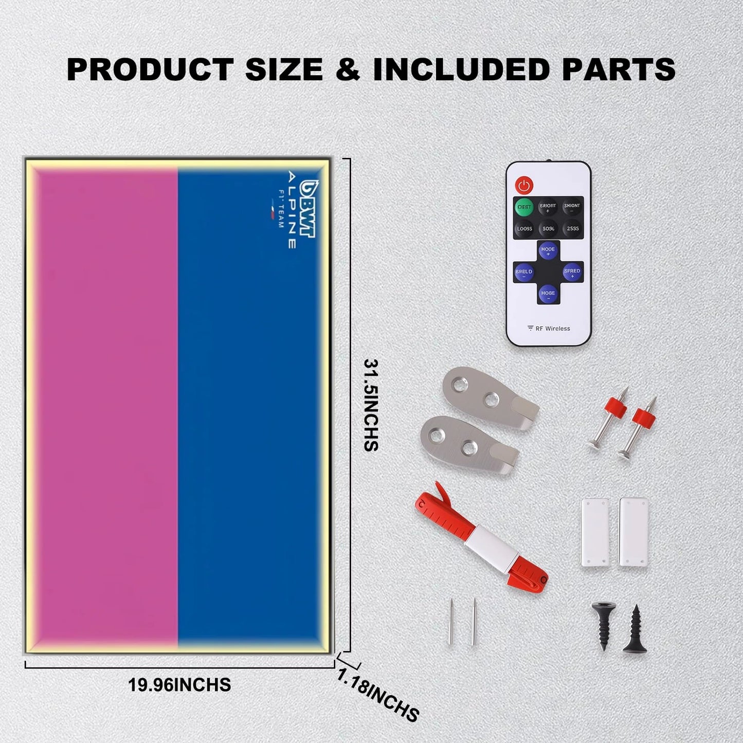 Wall Display Frame For CaDA BWT Alpine F1 A525(Model Not Included)