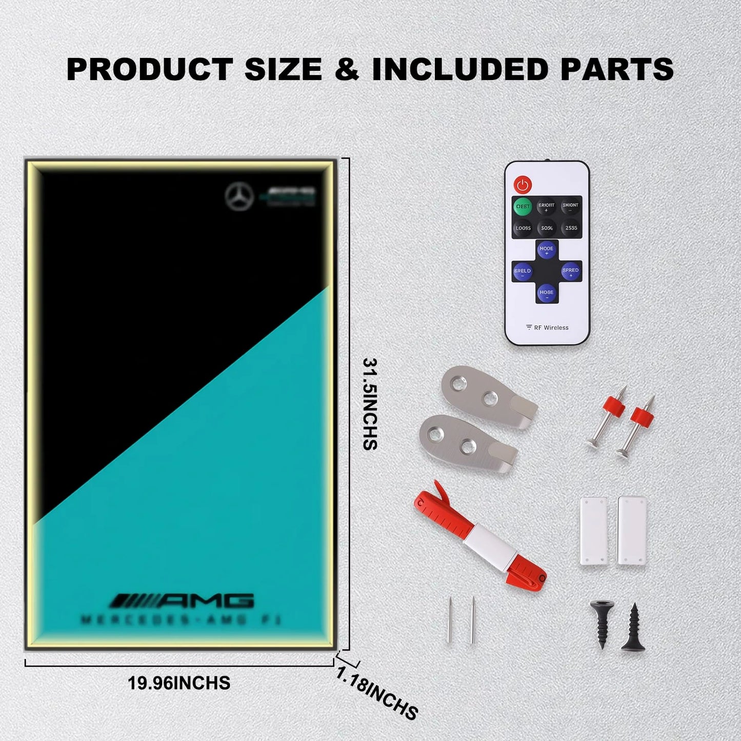 Wall Display Frame For LEGO® TECHNIC™ Mercedes AMG F1 42171(Model Not Included)