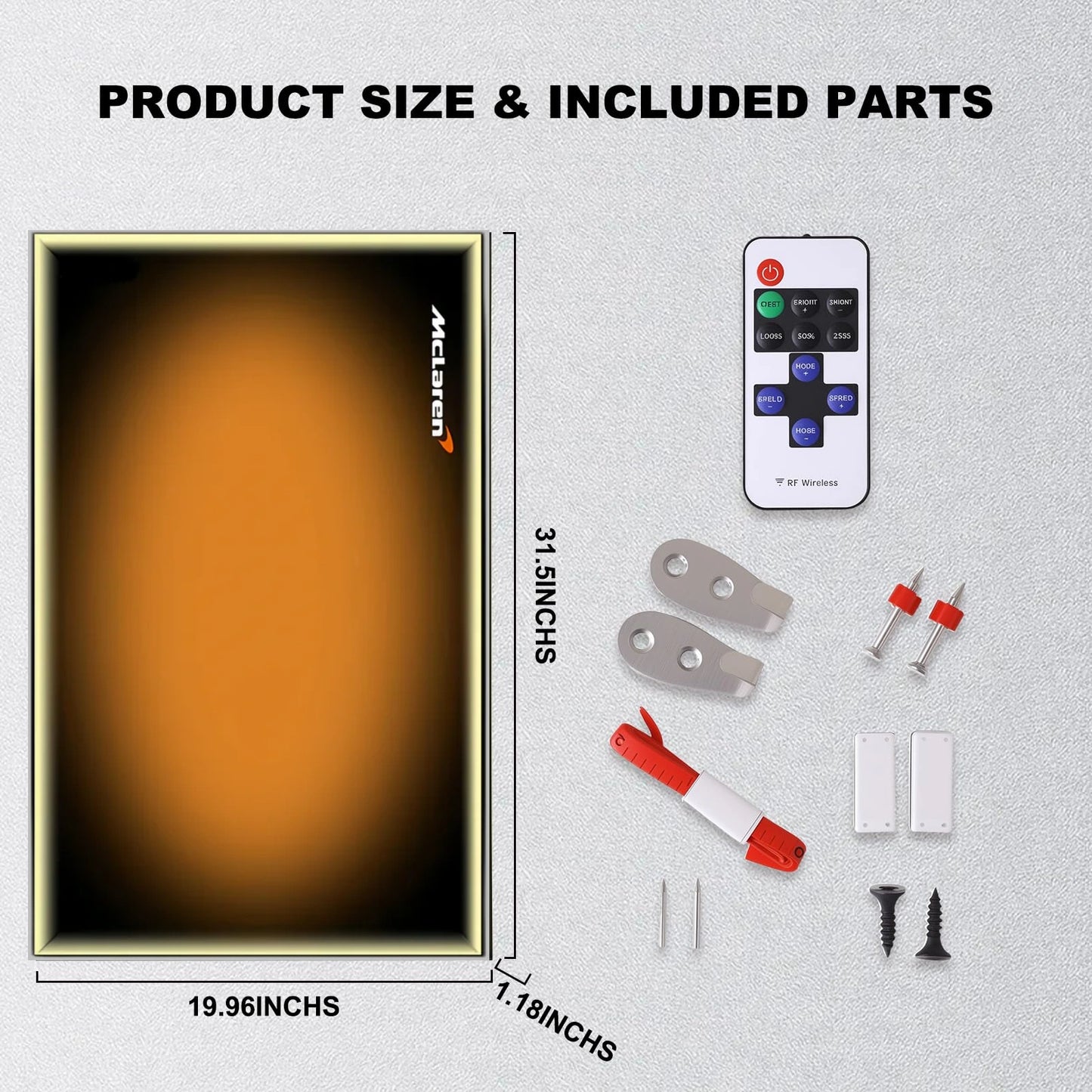 Wall Display Frame For LEGO® TECHNIC™ 42228 McLaren MCL39 F1® Car(Model Not Included)