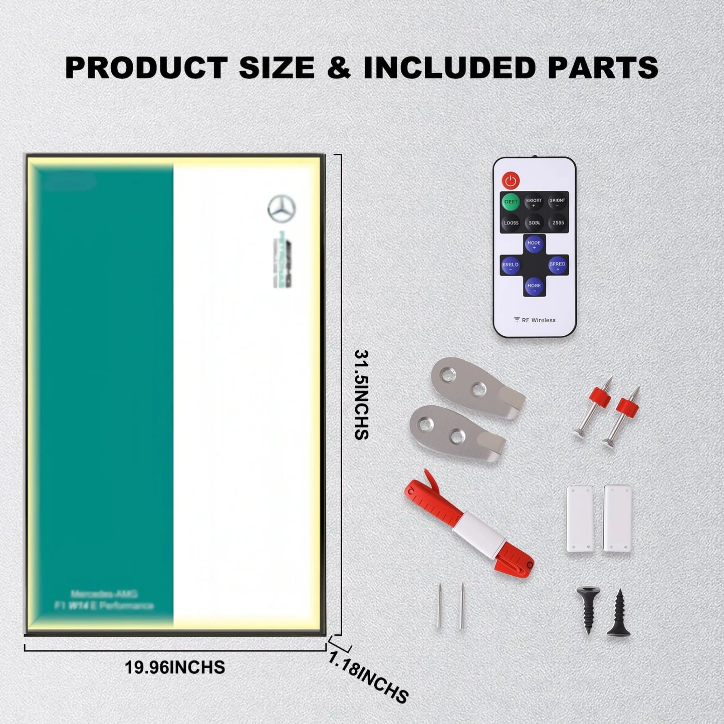 Wall Display Frame For LEGO® TECHNIC™ Mercedes AMG F1 42171(Model Not Included)
