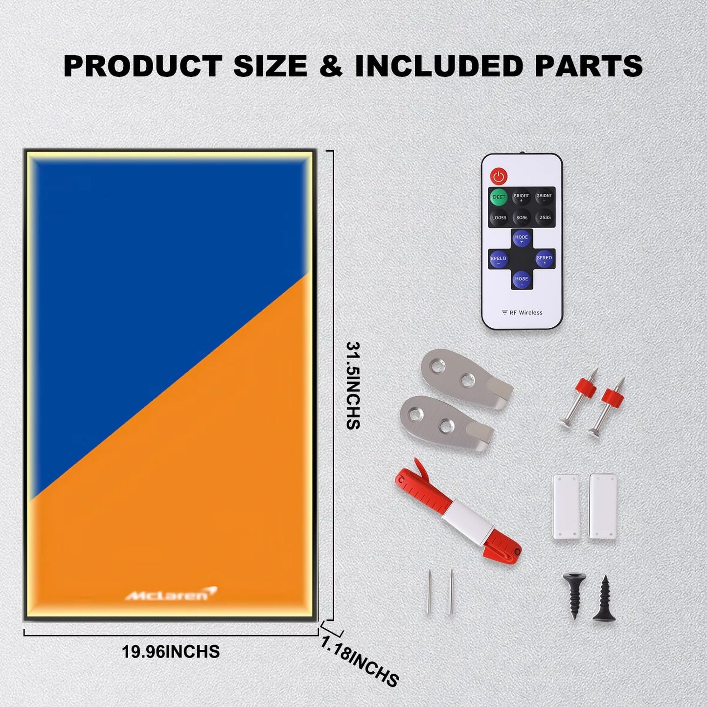 Wall Display Frame For LEGO® TECHNIC™ McLaren F1 42141 (Model Not Included)