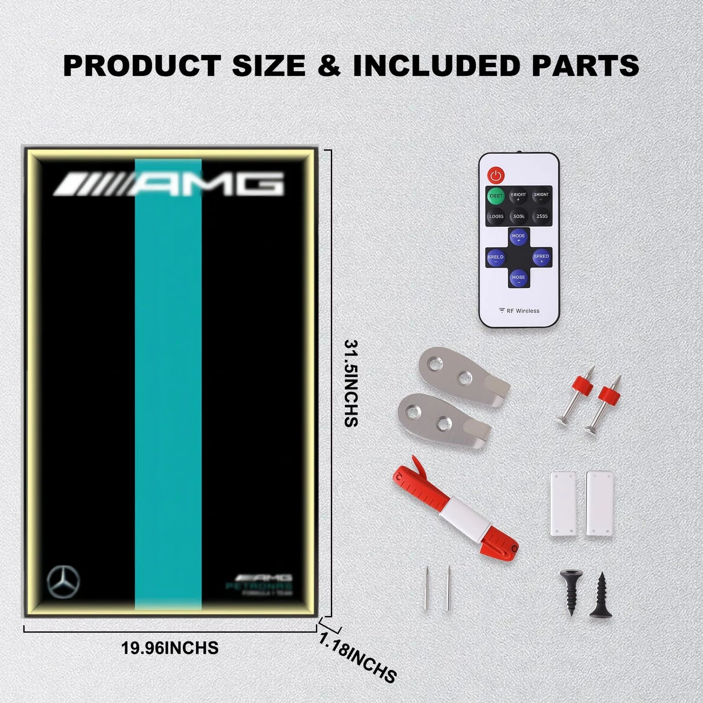 Wall Display Frame For LEGO® TECHNIC™ Mercedes AMG F1 42171(Model Not Included)