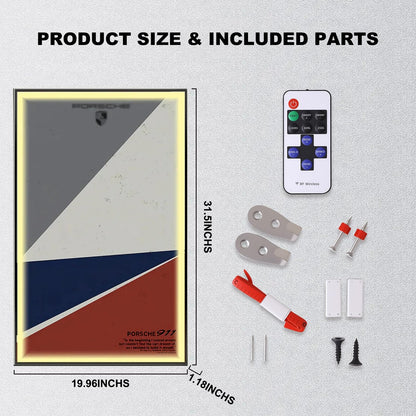 Wall Display Frame for LEGO® ICONS Porsche 911 10295(Model Not Included)