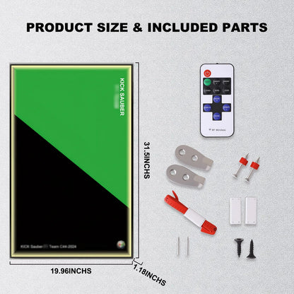 Wall Display Frame For CaDA KICK Sauber F1 C44(Model Not Included)