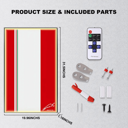 Wall Display Frame For LEGO® TECHNIC™ Ferrari F1 SF24 42207.(Model Not Included)