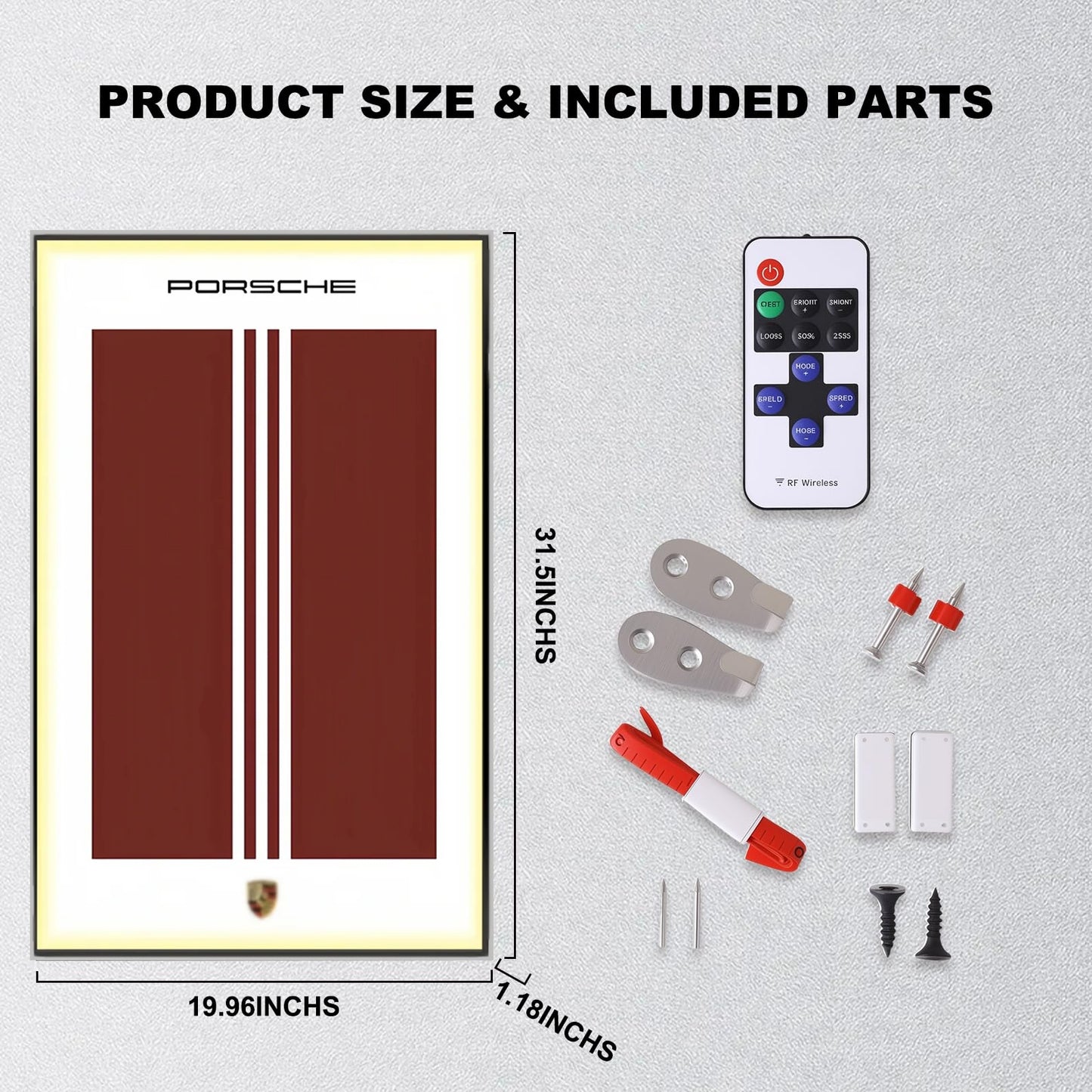 Wall Display Frame for LEGO® ICONS Porsche 911 10295(Model Not Included)