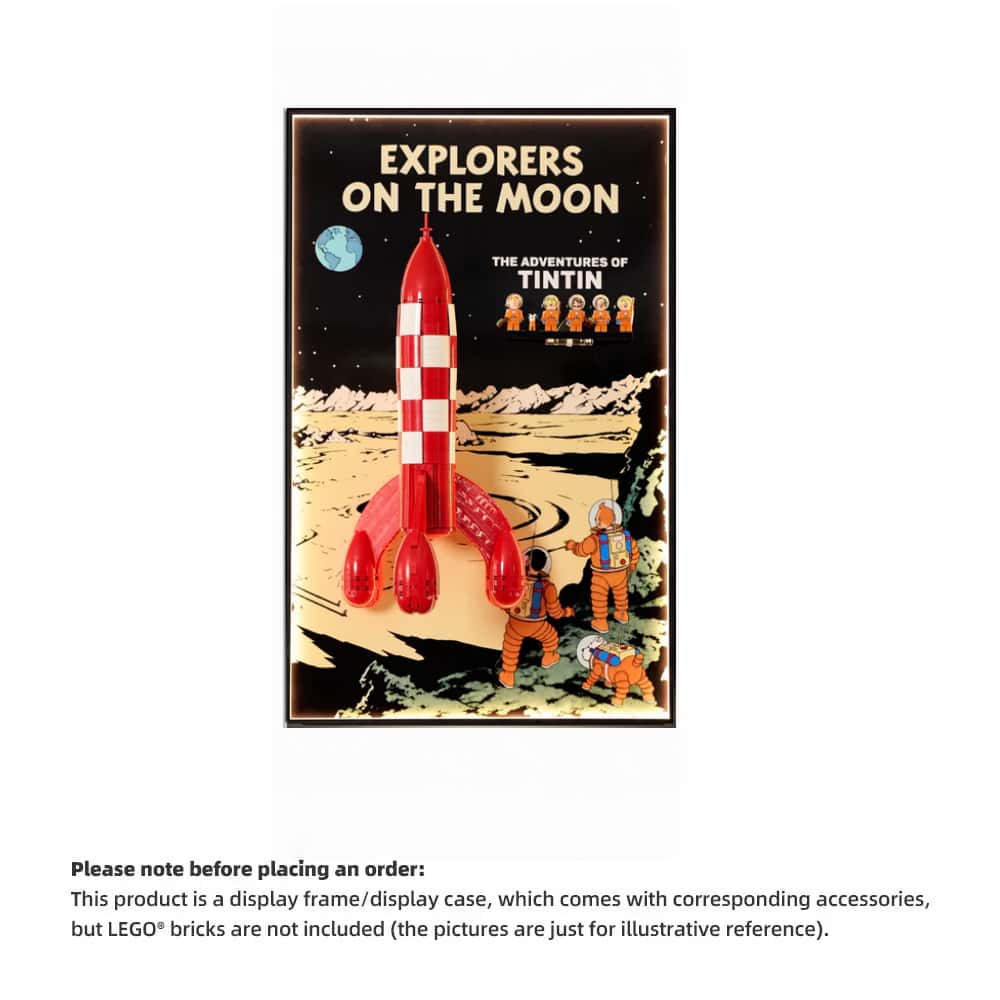 Wall Display Frames For LEGO® IDEAS 21367 Tintin® Moon Rocket (Model not included)