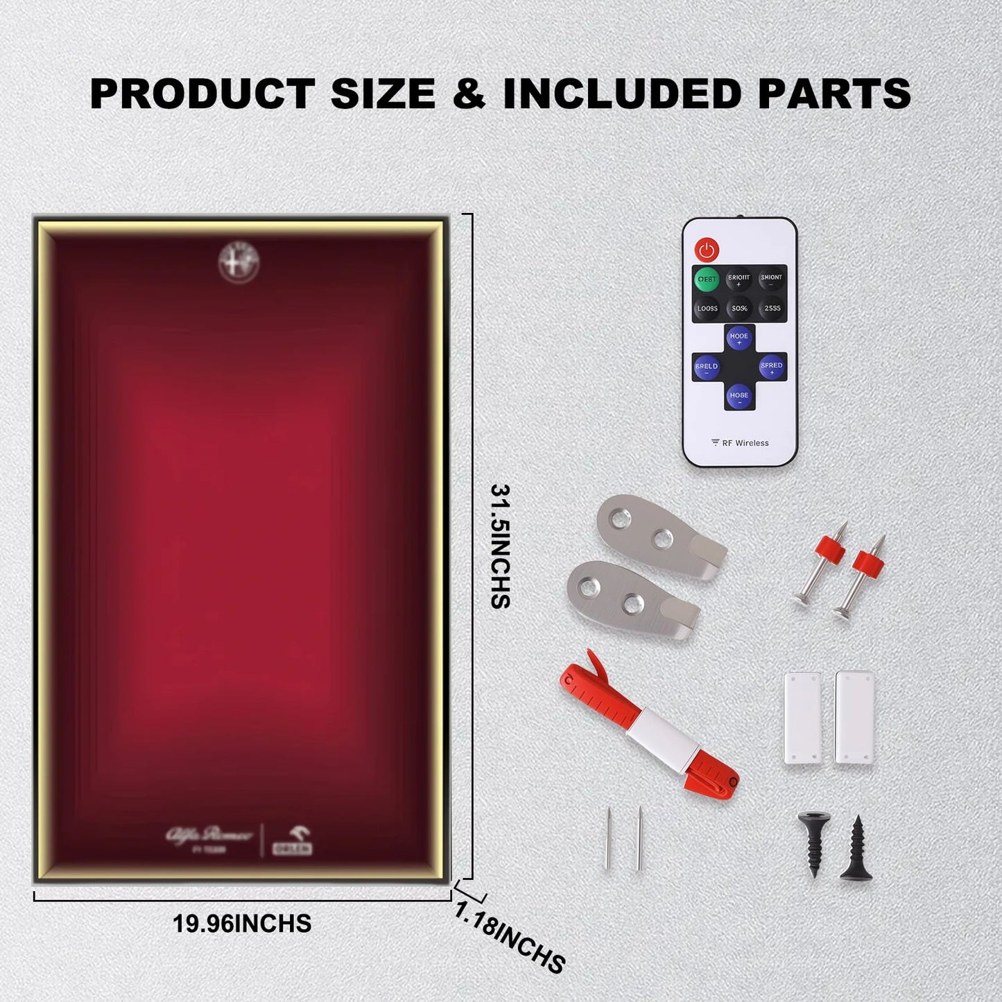 Wall Display Frame For  Alfa Romeo F1 Moc(Model Not Included)