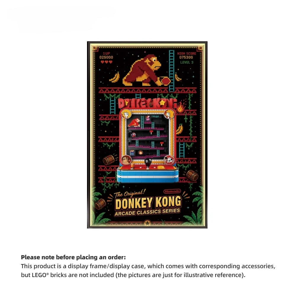 Wall Display Frame For LEGO® Super Mario™ 72051 Donkey Kong™ Arcade (Model not included)